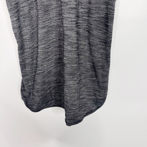 Lululemon Womens 2 Heather Gray Spacedye Racerback Scoop Neck Tank Top Workout - Picture 4 of 6